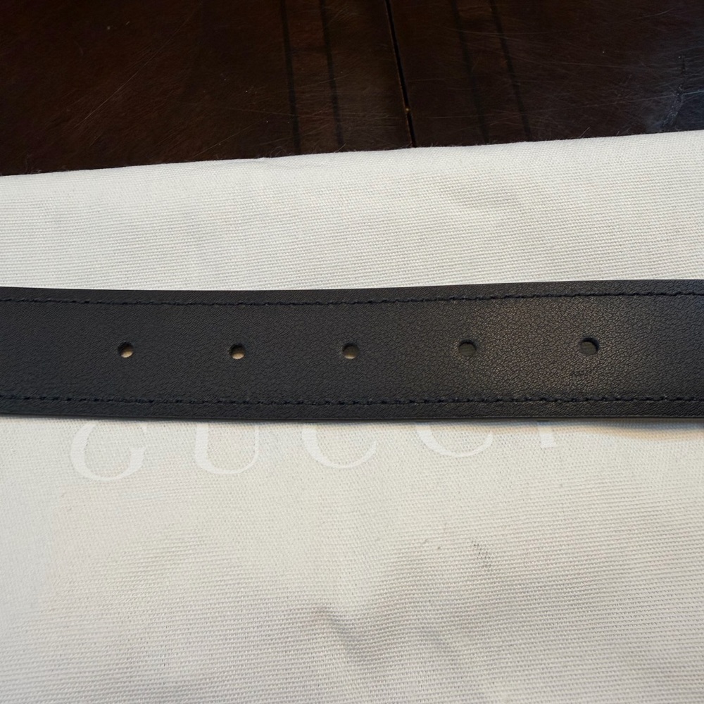 New Gucci GG Logo Buckle Black Belt Size 46 / 115 cm Fits a Waist 42 - 46 - Picture 11 of 11